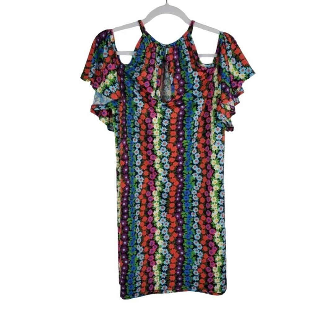 Trina Turk Viola Cold Shoulder Dress Women's Size Medium Like New Condition No F - Picture 2 of 6